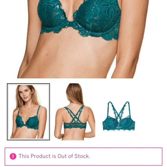 ❤ Peach Pink And Gold Foil VS PINK Date Bra 32C - Picture 8 of 9